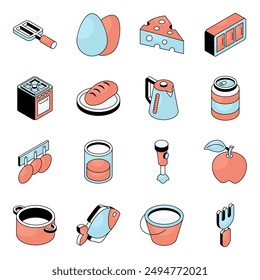 Pack of Kitchen Utensils Flat Icon 

