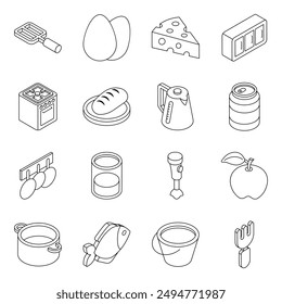 Pack of Kitchen Utensils Linear Icon 

