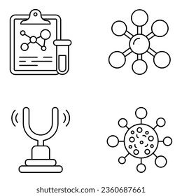 Pack of Lab Tools Line Icons

