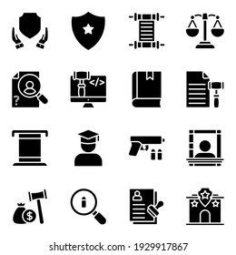 Pack Of Law Solid Icons 