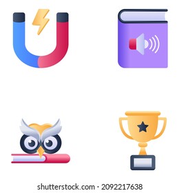 Pack of Learning Flat Icons 