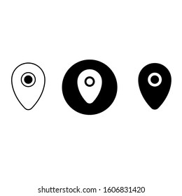 Pack of Location Icons Vector Graphic.
