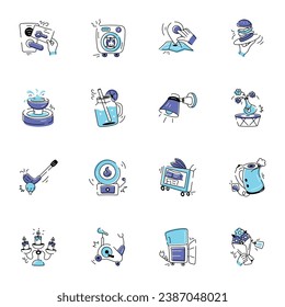 Paquete de Iconos de Doodle de Lodging Services


