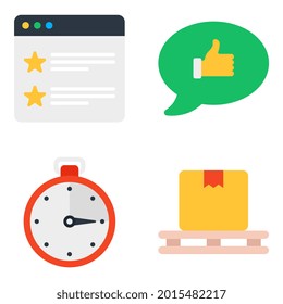 Pack of Logistic and Delivery Flat Icons 