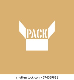 Pack logo template design. Vector illustration.