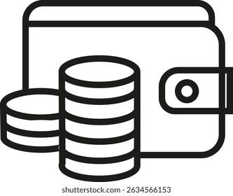 Pacote de tíquete de fidelidade, métodos de pagamento e ícones de linha de contabilidade de faturamento. Incluir ícones de pictograma de ataque cibernético, Carteira, Diagrama de barras