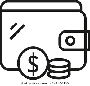 Pacote de tíquete de fidelidade, métodos de pagamento e ícones de linha de contabilidade de faturamento. Incluir ícones de pictograma de ataque cibernético, Carteira, Diagrama de barras