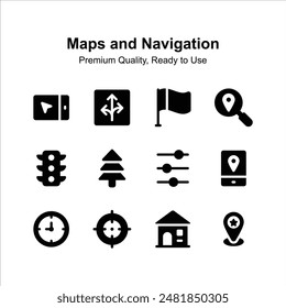 Pack of maps and navigation premium quality icons