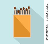 Pack of matches icon. Flat illustration of pack of matches vector icon for web design