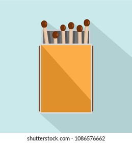 Pack of matches icon. Flat illustration of pack of matches vector icon for web design