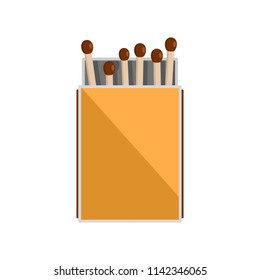 Pack of matches icon. Flat illustration of pack of matches vector icon for web isolated on white