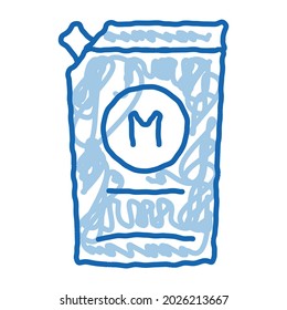 pack of mayonnaise with dispenser sketch icon vector. Hand drawn blue doodle line art pack of mayonnaise with dispenser sign. isolated symbol illustration