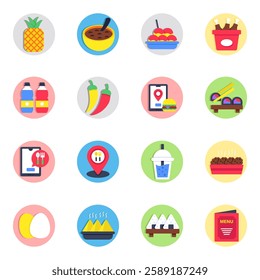 Pack of Meal Flat Icon 

