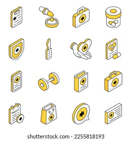 Pack of Medical Flat Icons 

