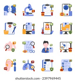 Pack of Medical Flat Icons 

