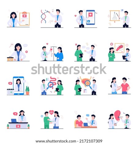 Pack of Medical Flat Illustrations