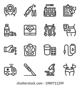 Pack of Medical Linear Icons 