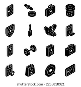 Pack of Medical Solid Icons

