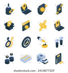 Pack of Medication Flat Icons

