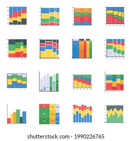 Paquete de iconos planos de las cartas de Mekko
