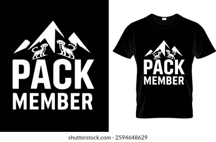 pack member t shirt design vector design