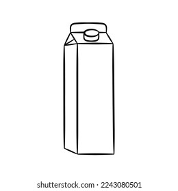 Pack of milk contour. Vector illustration
