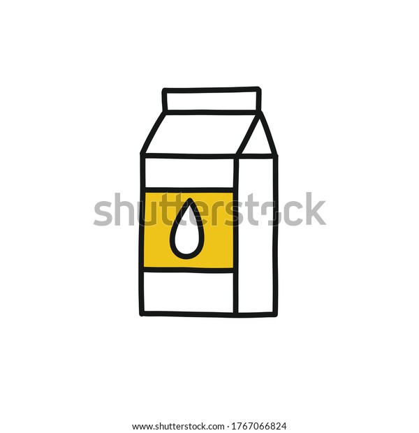 Pack Milk Doodle Icon Vector Illustration Stock Vector Royalty Free 1767066824 Shutterstock