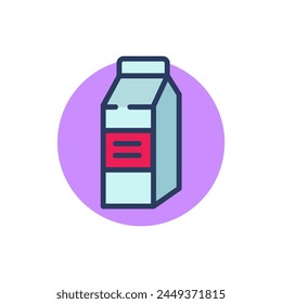 Pack of milk line icon. Drink, beverage, dairy products. Products and allergens concept. Vector illustration for web design and apps