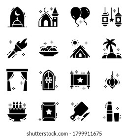 Pack of Modern Solid Icons 