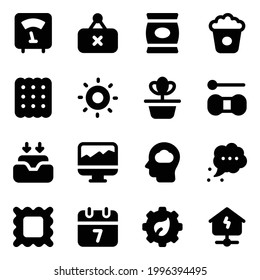 Pack of Modern Technology Glyph Icons