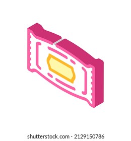 pack of napkins isometric icon vector. pack of napkins sign. isolated symbol illustration