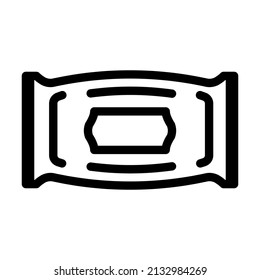 paquete de un vector de icono de línea de servilletas. signo de paquete de servilletas. símbolo de contorno aislado ilustración negra