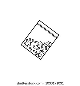 a pack of narcotic tablets icon. Bad habit Elements for mobile concept and web apps. con for website design and development, app development. Premium icon on white background