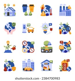 Pack of Nature Flat Icons
