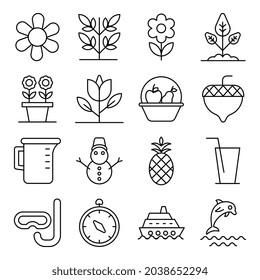 Pack of Nature Linear Icons