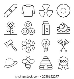 Pack of Nature and Meteorology Linear Icons