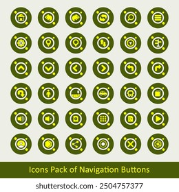 Paket von Navigationstasten Vektor Design Icons Set