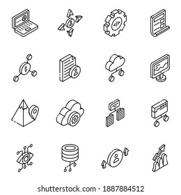 
Paket von Netzwerkverbindungen - Symbole 