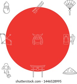 Pack with nine Samurai Icons for your project.