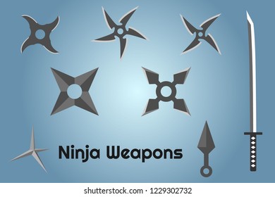 A pack of ninja weapons that you can use in your project.