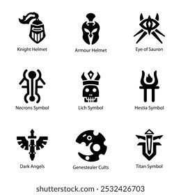 Pack of Nordic Symbols Glyph Style Icons



