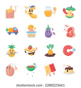 Paquete de pegatinas planas de nutrición 

