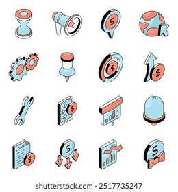 Pack of Office Flat Icon

