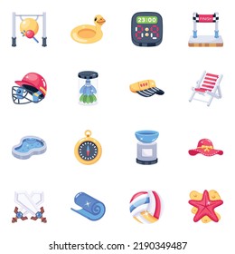 Pack of Olympic Games Flat Icons

