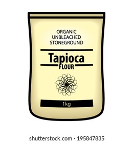A pack of organic, unbleached, stone ground tapioca flour.