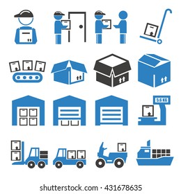pack, package, packaging icon set