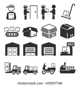 pack, package, packaging icon set