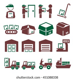 pack, package, packaging icon set