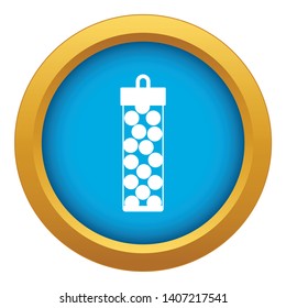 Pack with paintball bullets icon blue vector isolated on white background for any design