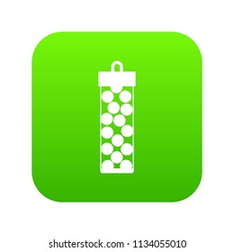 Pack with paintball bullets icon digital green for any design isolated on white vector illustration
